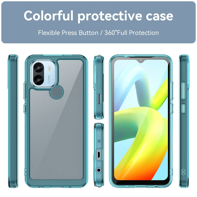 For Xiaomi Poco C51 Colorful Series Acrylic Hybrid TPU Phone Case(Transparent Blue)