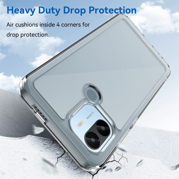 For Xiaomi Redmi A1+ Colorful Series Acrylic Hybrid TPU Phone Case(Transparent)