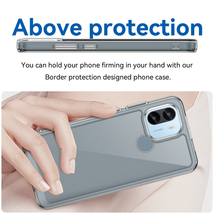 For Xiaomi Redmi A1+ Colorful Series Acrylic Hybrid TPU Phone Case(Transparent)