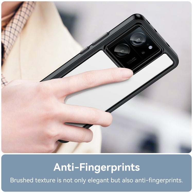 For Xiaomi 13T Colorful Series Acrylic Hybrid TPU Phone Case(Black)