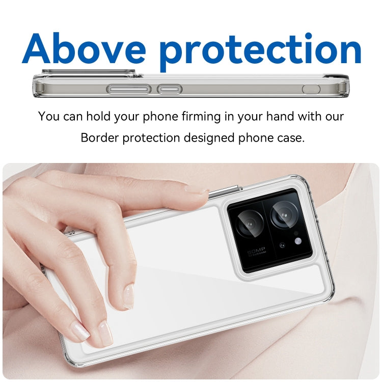 For Xiaomi 13T Pro Colorful Series Acrylic Hybrid TPU Phone Case(Transparent)