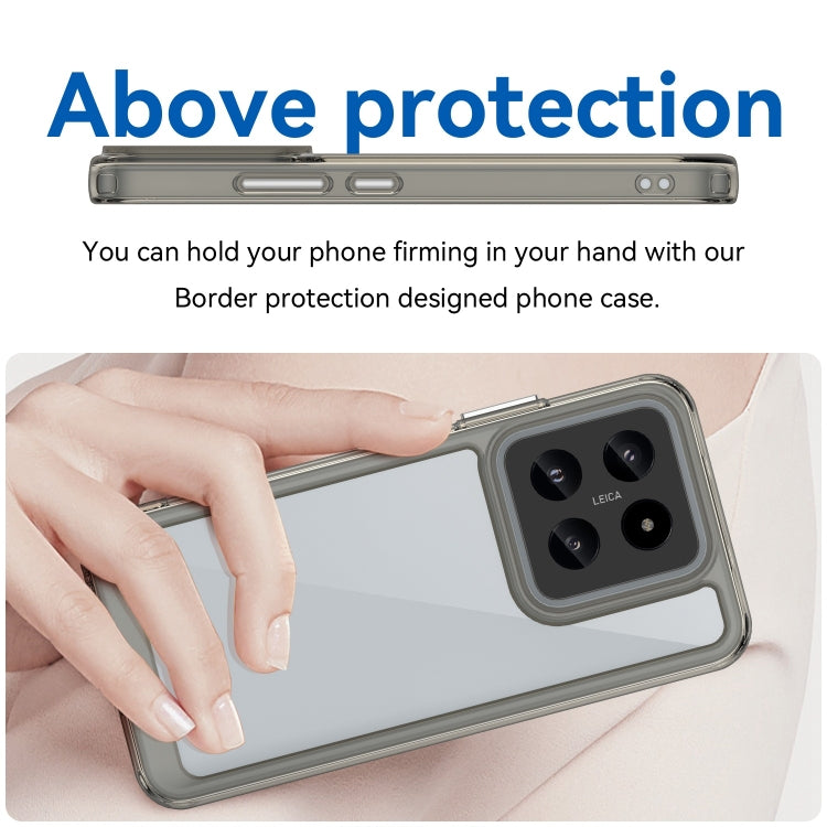 For Xiaomi 14 Pro Colorful Series Acrylic Hybrid TPU Phone Case(Transparent Grey)