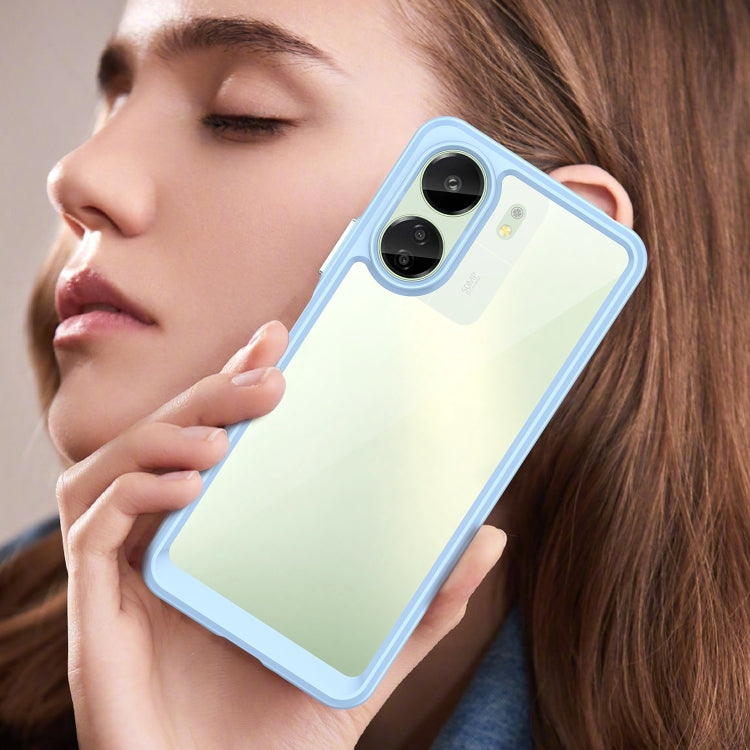 For Xiaomi Redmi 13C 4G Colorful Series Acrylic Hybrid TPU Phone Case(Blue) - 13C Cases by PMC TechLife | Online Shopping South Africa | PMC TechLife | Buy Now Pay Later Mobicred