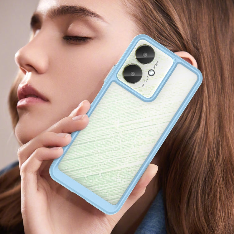 For Xiaomi Poco C65 Colorful Series Acrylic Hybrid TPU Phone Case(Blue) - Xiaomi Cases by PMC TechLife | Online Shopping South Africa | PMC TechLife | Buy Now Pay Later Mobicred