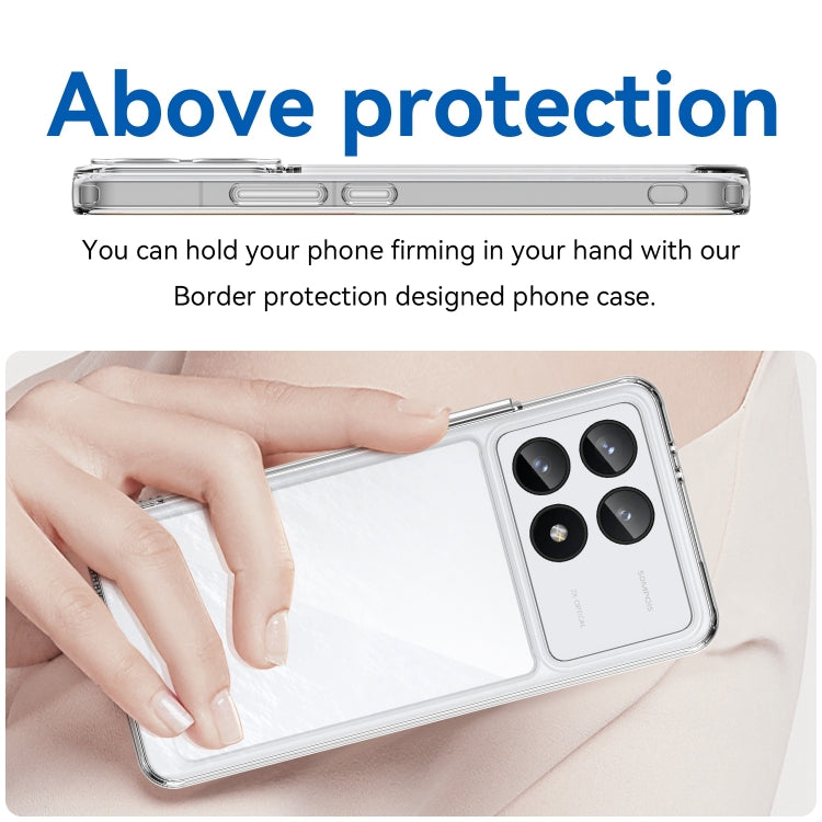 For Xiaomi Redmi K70 Colorful Series Acrylic Hybrid TPU Phone Case(Transparent)