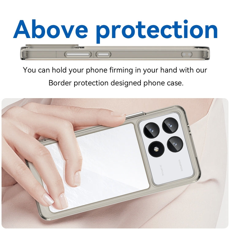 For Xiaomi Redmi K70 Pro Colorful Series Acrylic Hybrid TPU Phone Case(Transparent Grey)