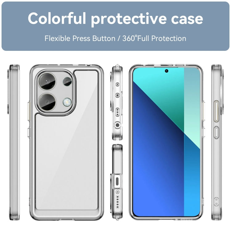 For Xiaomi Redmi Note 13 4G Global Colorful Series Acrylic Hybrid TPU Phone Case(Transparent)