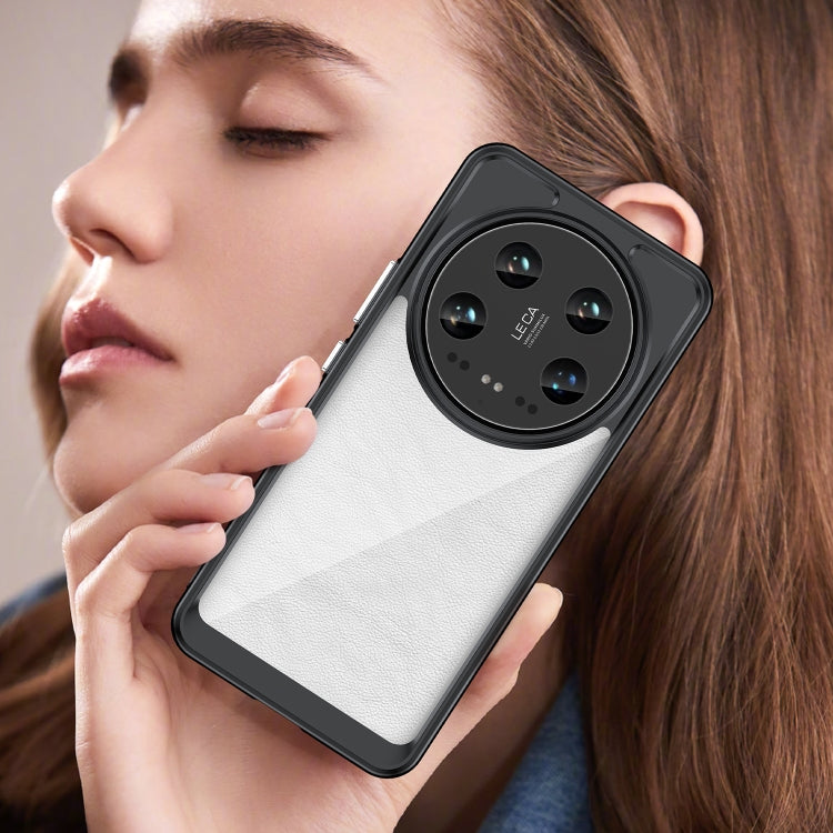 For Xiaomi 14 Ultra Colorful Series Acrylic Hybrid TPU Phone Case(Black)