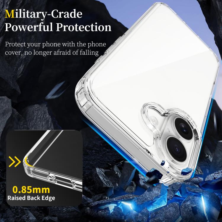 For iPhone 17 Scratchproof Acrylic TPU Phone Case(Black)