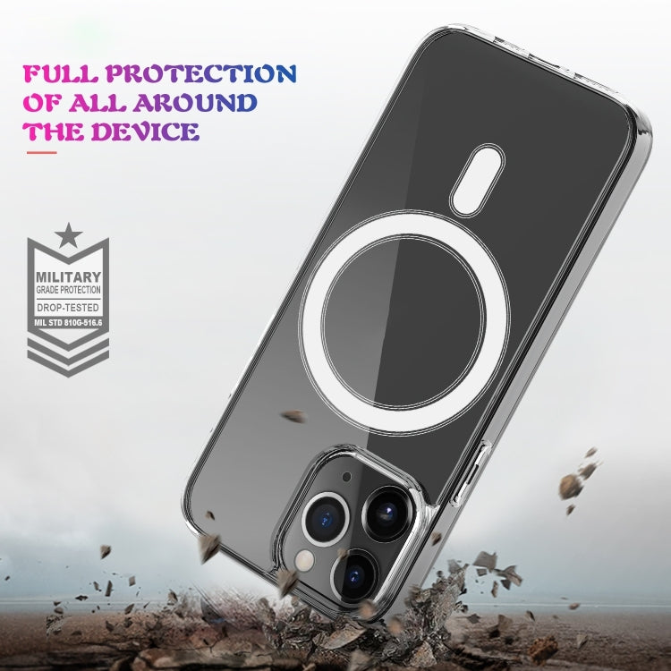 For iPhone 16 Pro Max MagSafe Clear Acrylic PC +TPU Phone Case(Transparent)