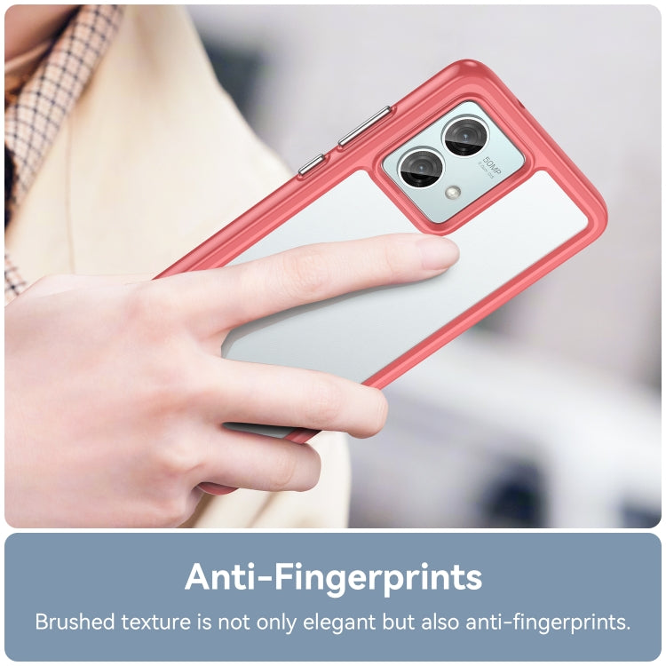 For Motorola Moto G84 Colorful Series Acrylic Hybrid TPU Phone Case(Red)