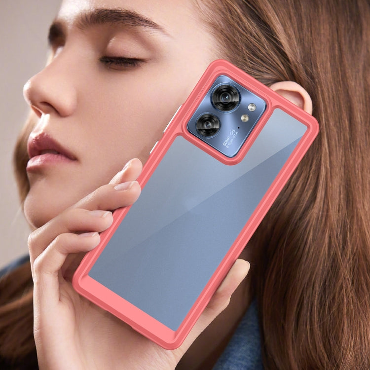 For Motorola Edge 2023 Global Colorful Series Acrylic Hybrid TPU Phone Case(Red) - Motorola Cases by PMC TechLife | Online Shopping South Africa | PMC TechLife | Buy Now Pay Later Mobicred