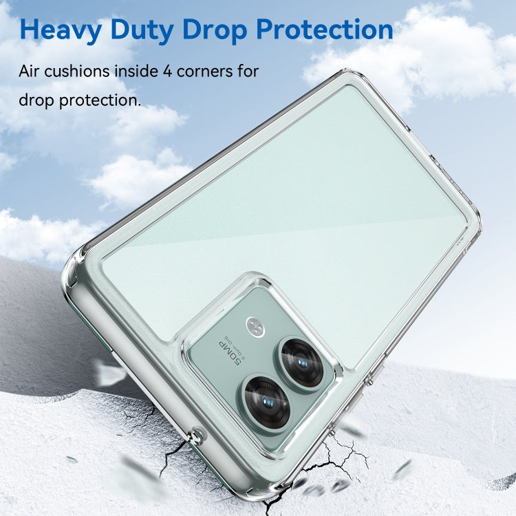 For Motorola Edge 40 Neo Colorful Series Acrylic Hybrid TPU Phone Case(Transparent)