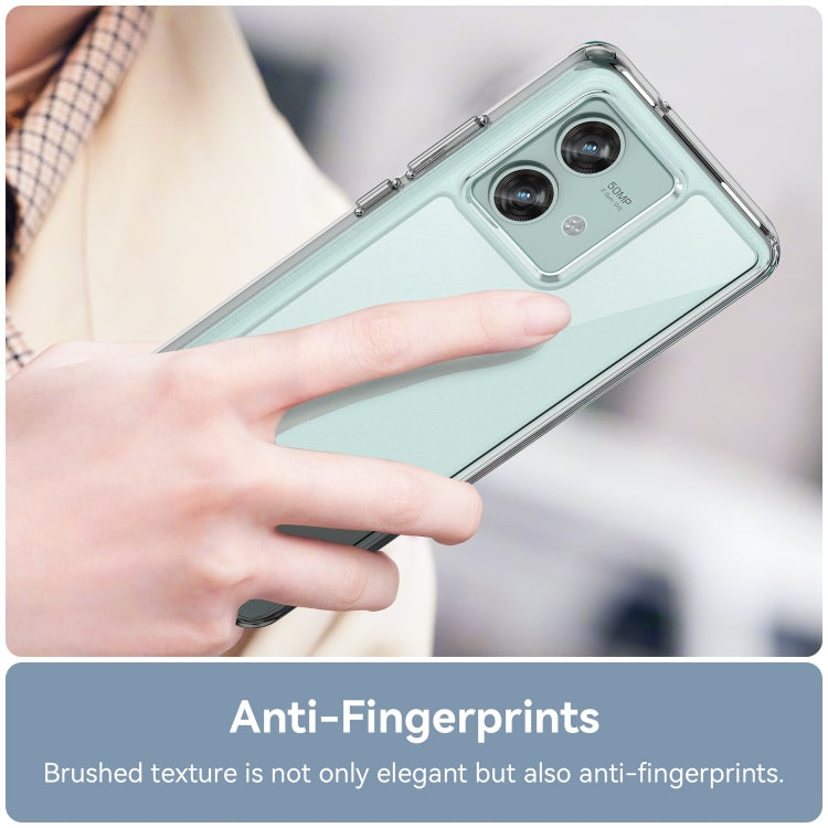 For Motorola Edge 40 Neo Colorful Series Acrylic Hybrid TPU Phone Case(Transparent)
