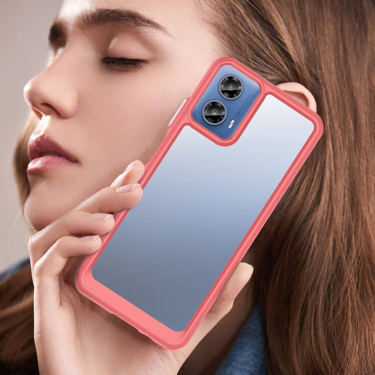 For Motorola Moto G34 Colorful Series Acrylic Hybrid TPU Phone Case(Red) - free shipping - PMC TechLife - Order now!