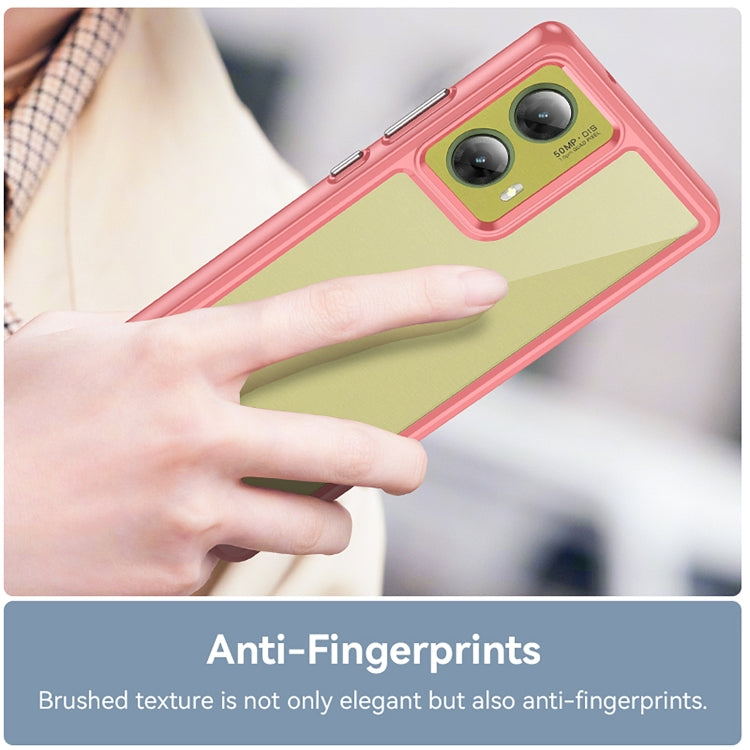 For Motorola S50 Neo Colorful Series Acrylic Hybrid TPU Phone Case(Red)