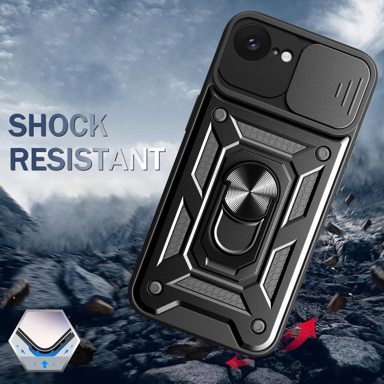 For iPhone 16e Sliding Camera Cover Design TPU+PC Phone Case(Red) - free shipping - PMC Jewellery - Order now!