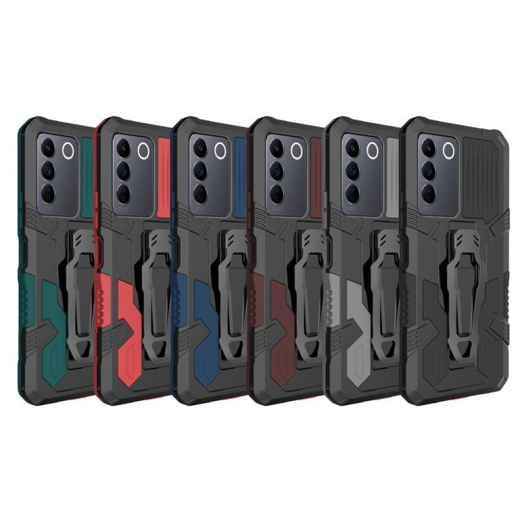 For vivo V27 Armor Warrior Shockproof PC + TPU Phone Case(Grey) - vivo Cases by PMC Jewellery | Online Shopping South Africa | PMC Jewellery | Buy Now Pay Later Mobicred