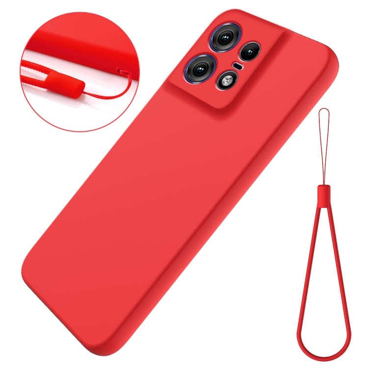 For Motorola Edge 50 Pro Solid Color Liquid Silicone Dropproof Full Coverage Phone Case(Red) - Motorola Cases by PMC Jewellery | Online Shopping South Africa | PMC Jewellery | Buy Now Pay Later Mobicred
