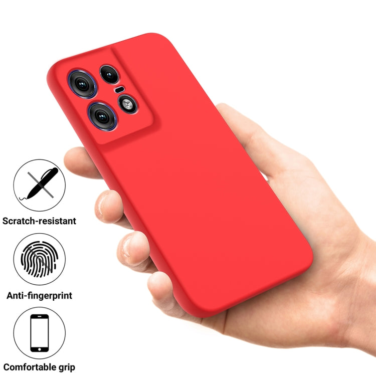 For Motorola Edge 50 Pro Solid Color Liquid Silicone Dropproof Full Coverage Phone Case(Red) - Motorola Cases by PMC Jewellery | Online Shopping South Africa | PMC Jewellery | Buy Now Pay Later Mobicred