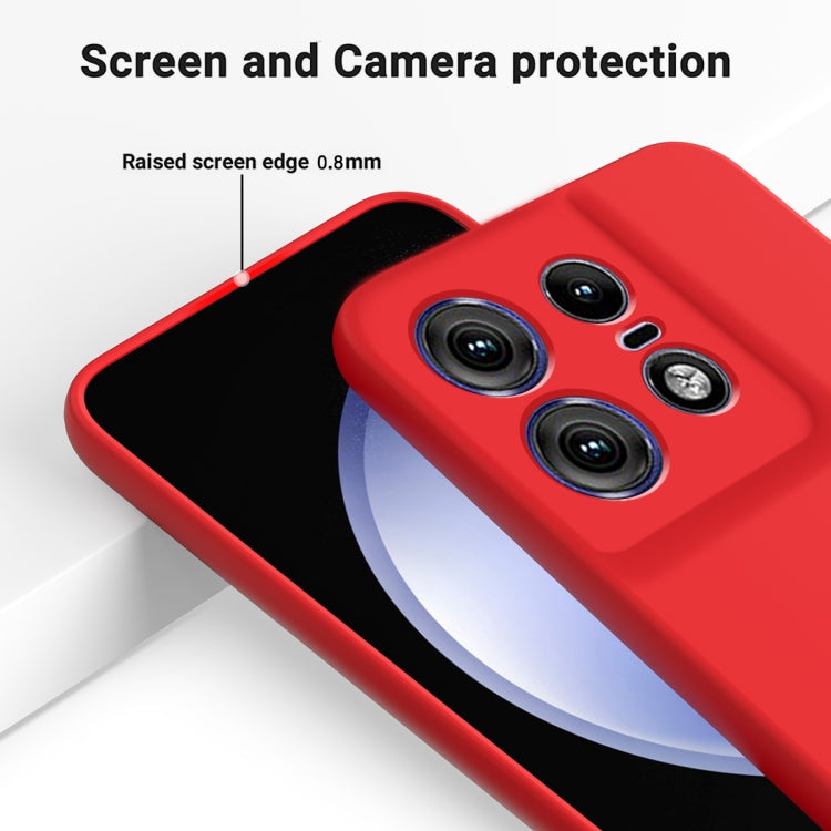 For Motorola Edge 50 Pro Solid Color Liquid Silicone Dropproof Full Coverage Phone Case(Red) - Motorola Cases by PMC Jewellery | Online Shopping South Africa | PMC Jewellery | Buy Now Pay Later Mobicred