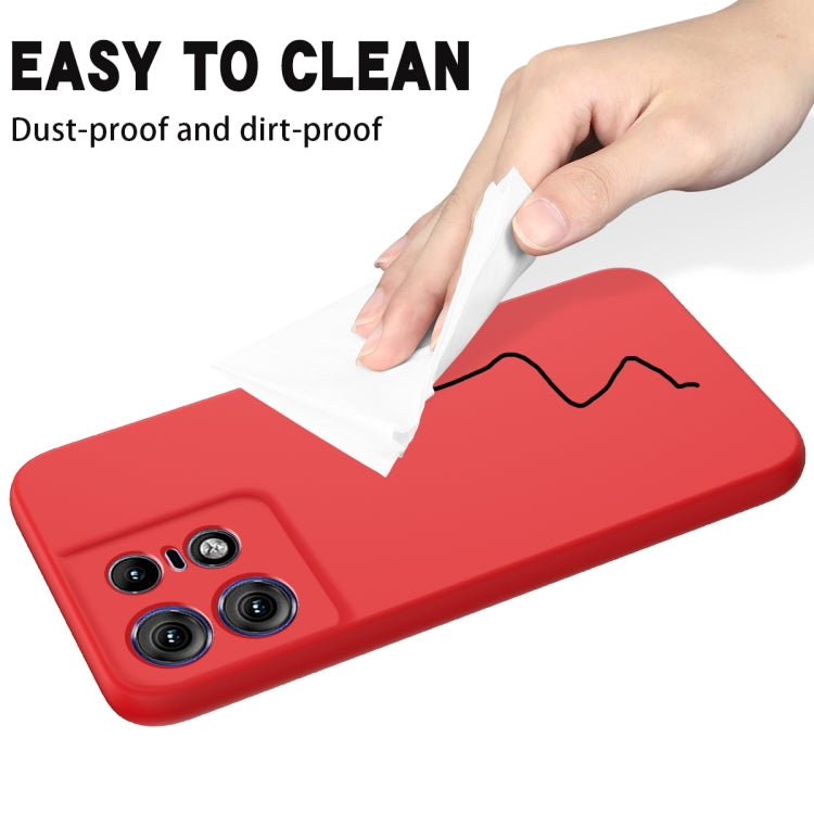 For Motorola Edge 50 Pro Solid Color Liquid Silicone Dropproof Full Coverage Phone Case(Red) - Motorola Cases by PMC Jewellery | Online Shopping South Africa | PMC Jewellery | Buy Now Pay Later Mobicred