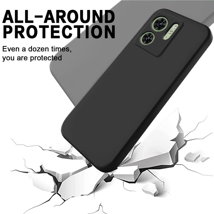 For Motorola Edge 2023 Solid Color Liquid Silicone Dropproof Full Coverage Phone Case(Black)