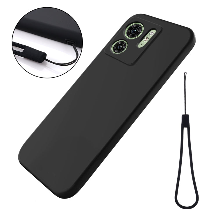 For Motorola Edge 2023 Solid Color Liquid Silicone Dropproof Full Coverage Phone Case(Black)