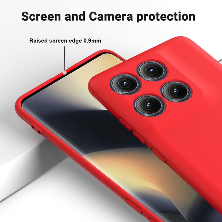 For Motorola Edge 5G 2025 Solid Color Liquid Silicone Dropproof Full Coverage Phone Case(Red)