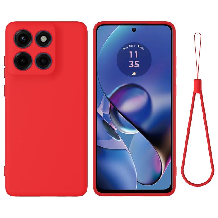 For Motorola Edge 60 Stylus Solid Color Liquid Silicone Dropproof Full Coverage Phone Case(Red)