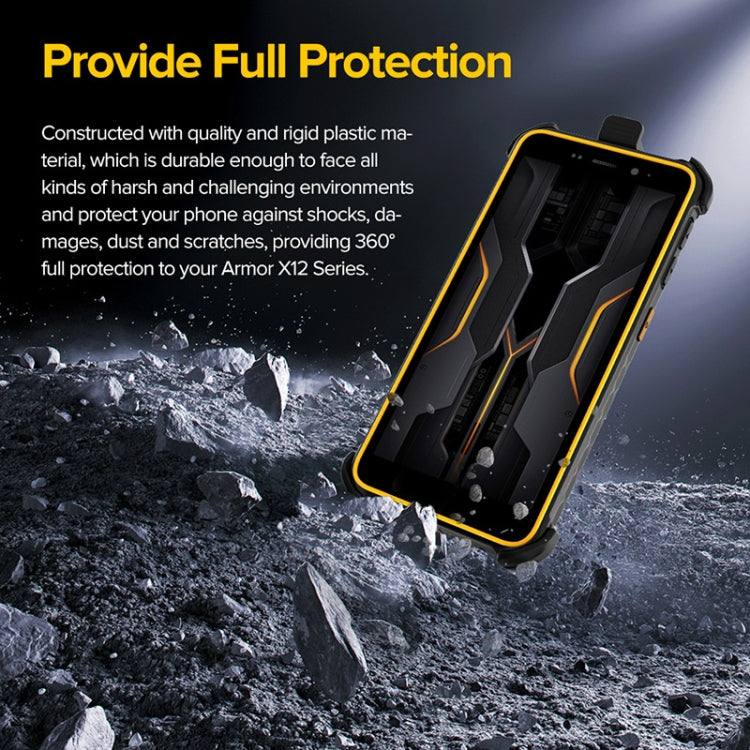 For Ulefone Armor X12 Pro Ulefone Back Clip Phone Case with Carabiner(Black)