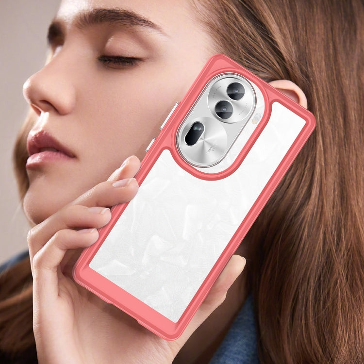 For OPPO Reno11 Pro Global Colorful Series Acrylic Hybrid TPU Phone Case(Red) - Reno11 Pro Cases by PMC TechLife | Online Shopping South Africa | PMC TechLife | Buy Now Pay Later Mobicred