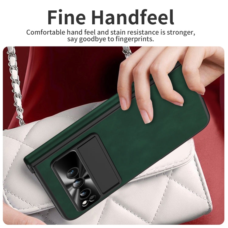 For Google Pixel Fold Integrated Napa Texture All-inclusive Phone Case with Hinge(Green) - free shipping - PMC TechLife - Order now!