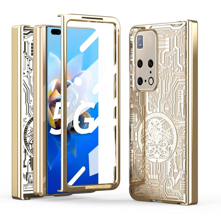 For Huawei Mate X2 Mechanical Legend Integrated Electroplating All-inclusive Phone Case(Champagne Gold)