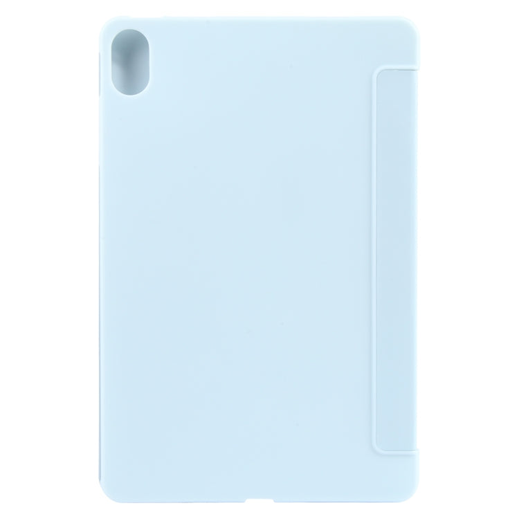 For Huawei MatePad 11 2023 GEBEI 3-folding Holder Shockproof Flip Leather Tablet Case(Sky Blue)
