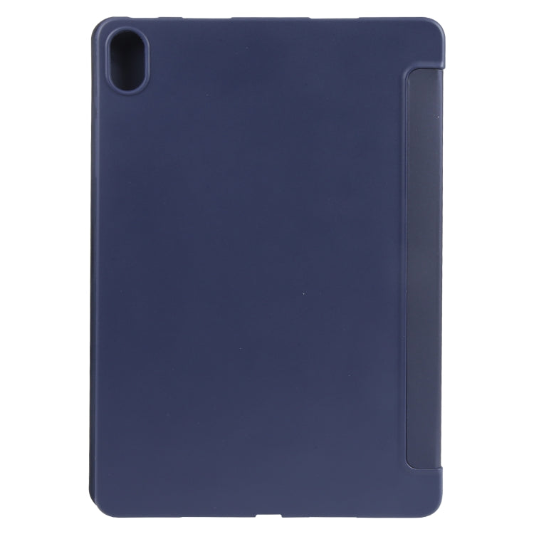 For Huawei MatePad Air 11.5 GEBEI 3-folding Holder Shockproof Flip Leather Tablet Case(Dark Blue)