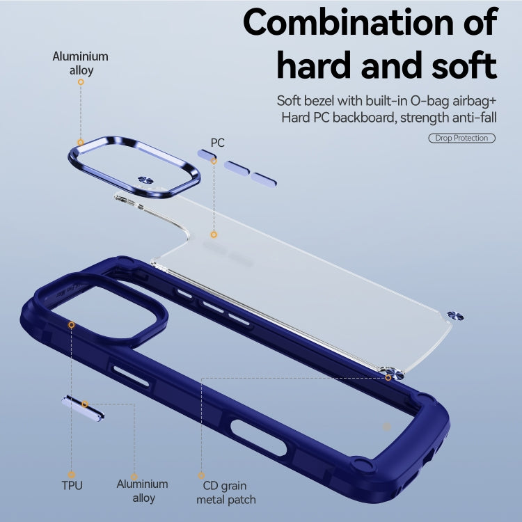 For iPhone 16 Pro TPU + PC Lens Protection Phone Case(Blue) - iPhone 16 Pro Cases by PMC TechLife | Online Shopping South Africa | PMC TechLife | Buy Now Pay Later Mobicred