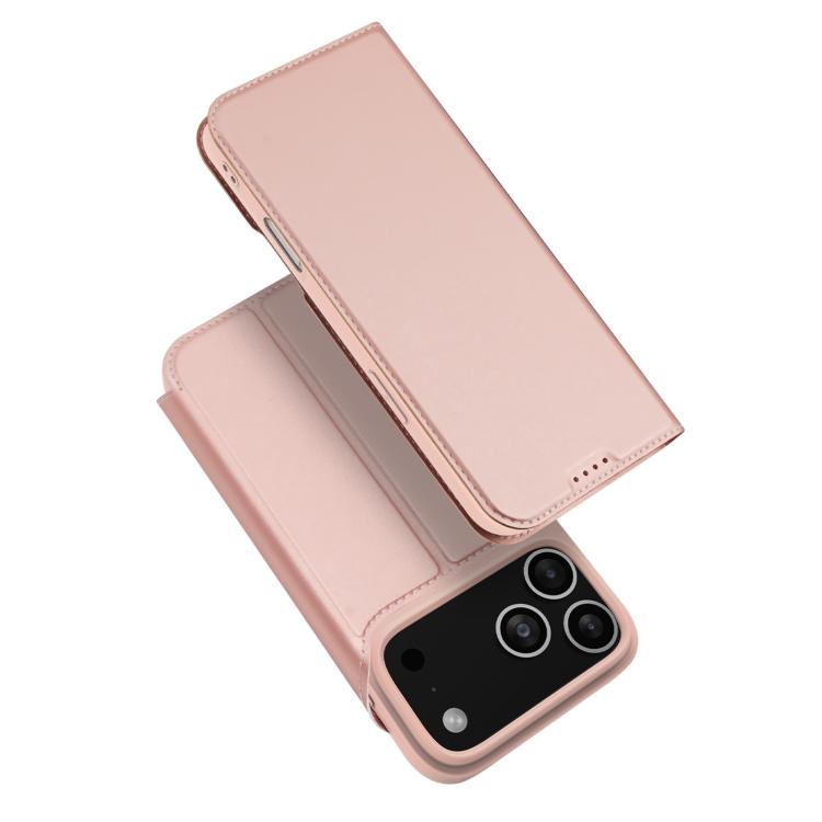 For iPhone 17 Pro DUX DUCIS Skin Pro Series Flip Leather Phone Case(Rose Gold)