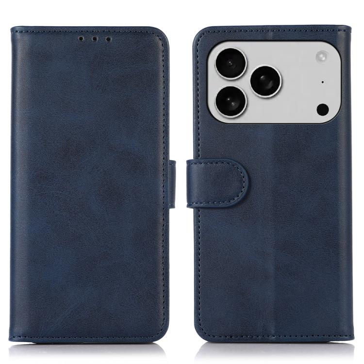 For iPhone 17 Pro Cow Texture Leather Phone Case(Blue)