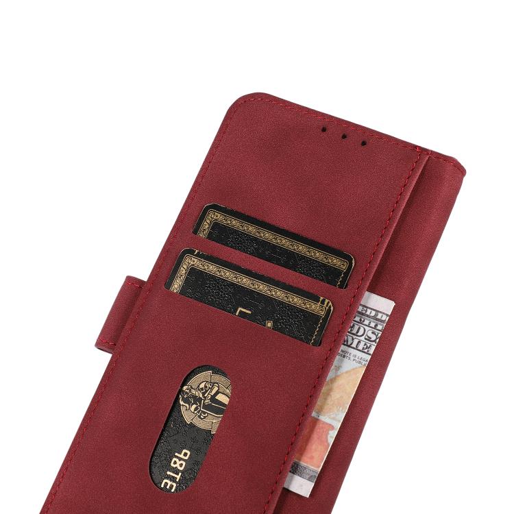 For iPhone 16e KHAZNEH Matte Texture Leather Phone Case(Red) - iPhone 16e Cases by PMC TechLife | Online Shopping South Africa | PMC TechLife | Buy Now Pay Later Mobicred