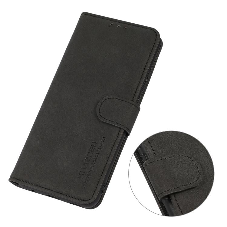 For iPhone 17 KHAZNEH Matte Texture Leather Phone Case(Black) - free shipping - PMc TechLife - Order now!