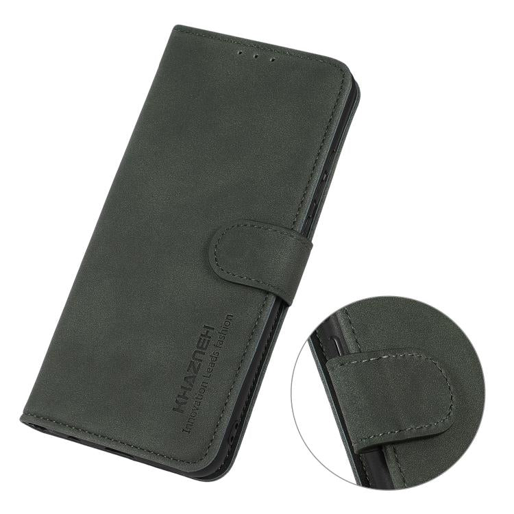 For iPhone 17 KHAZNEH Matte Texture Leather Phone Case(Green) - free shipping - PMc TechLife - Order now!