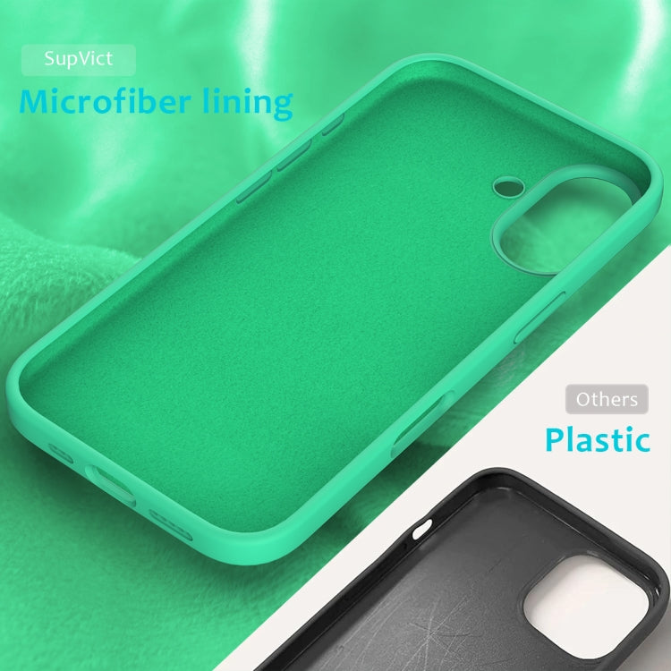 For iPhone 16 Plus Solid Color Silicone Phone Case(Green)