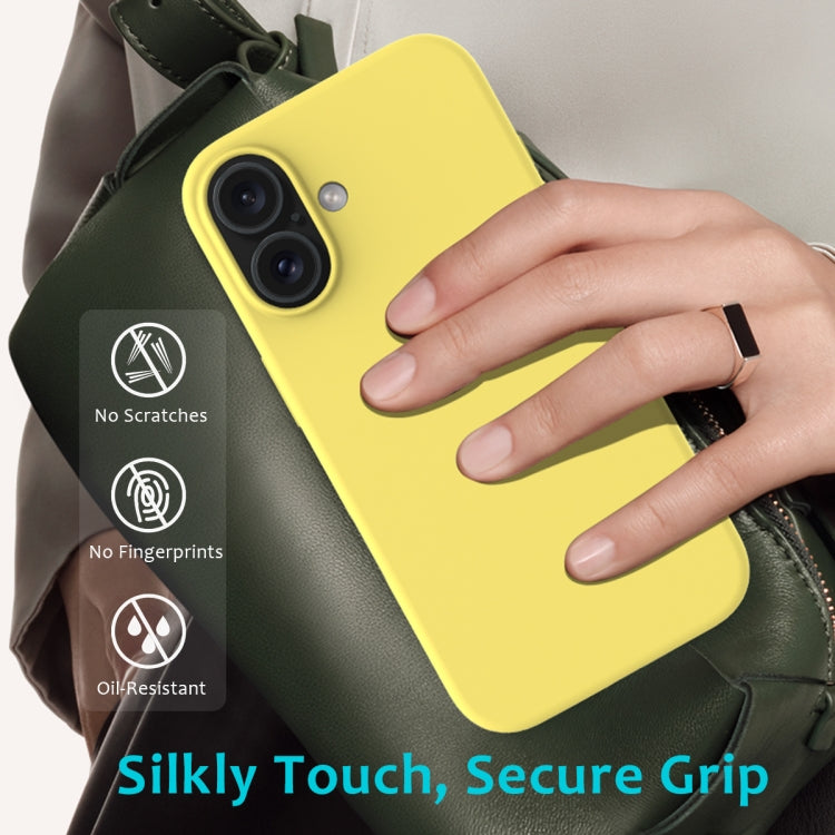 For iPhone 16 Solid Color Silicone Phone Case(Lemon Yellow) - More iPhone Cases by PMC TechLife | Online Shopping South Africa | PMC TechLife | Buy Now Pay Later Mobicred