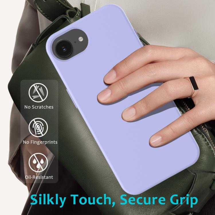 For iPhone 16e Solid Color Silicone Phone Case(Purple) - iPhone 16e Cases by PMC TechLife | Online Shopping South Africa | PMC TechLife | Buy Now Pay Later Mobicred
