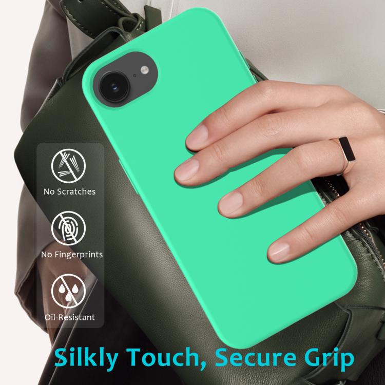 For iPhone 16e Solid Color Silicone Phone Case(Green) - iPhone 16e Cases by PMC TechLife | Online Shopping South Africa | PMC TechLife | Buy Now Pay Later Mobicred