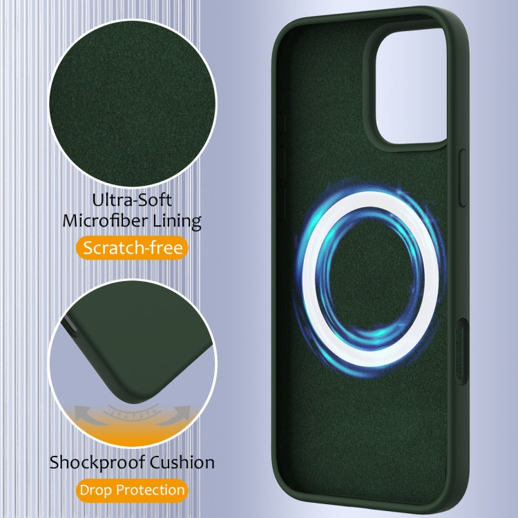 For iPhone 16 Pro Max Shockproof Silicone Magsafe Phone Case(Dark Green) - iPhone 16 Pro Max Cases by PMC TechLife | Online Shopping South Africa | PMC TechLife | Buy Now Pay Later Mobicred