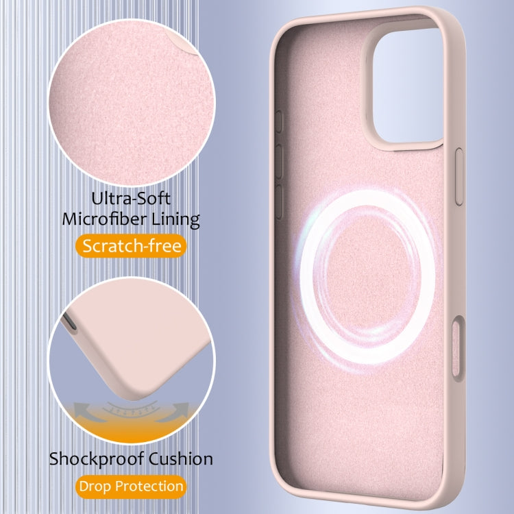 For iPhone 16 Pro Shockproof Silicone Magsafe Phone Case(Sand Pink) - iPhone 16 Pro Cases by PMC TechLife | Online Shopping South Africa | PMC TechLife | Buy Now Pay Later Mobicred