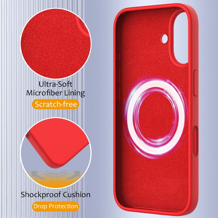 For iPhone 16 Shockproof Silicone Magsafe Phone Case(Red) - iPhone 16 Cases by PMC TechLife | Online Shopping South Africa | PMC TechLife | Buy Now Pay Later Mobicred