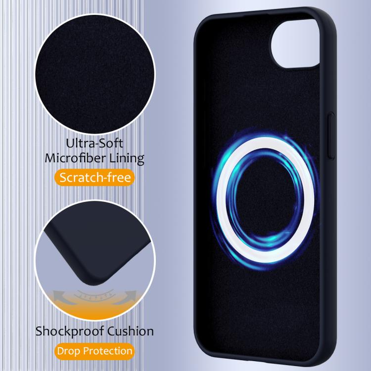 For iPhone 16e Shockproof Silicone Magsafe Phone Case(Navy Blue) - iPhone 16e Cases by PMC TechLife | Online Shopping South Africa | PMC TechLife | Buy Now Pay Later Mobicred